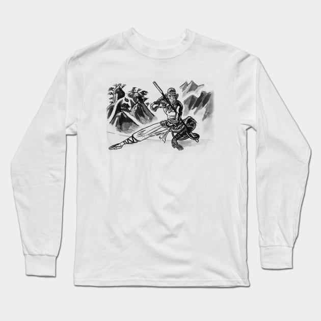 Handsome Monkey King Long Sleeve T-Shirt by Spearhafoc